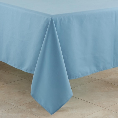 Saro 84 in. Casual Design Everyday Square Tablecloth, Aqua 321.A84S